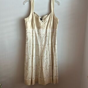 Summer dress -Gorgeous silk and eyelet